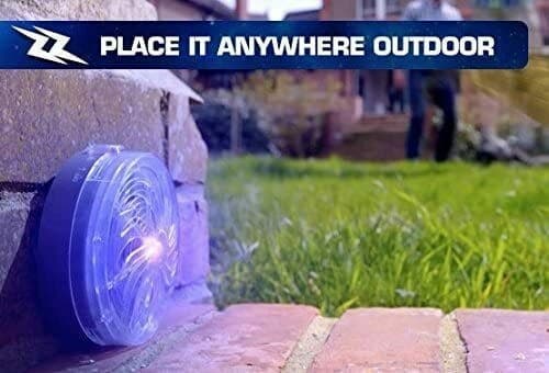 AMMAZZA ZANZARE A CARICA SOLARE LUCE BLU DA MURO LUCE CASA ANTI INSETTI VENTOSE - 11