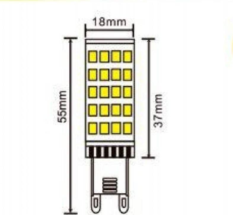 LAMPADINA LED G9 5 WATT 12V LUCE 3000K 4000K 6500K PER APPLIQUE LAMPADARI - 2