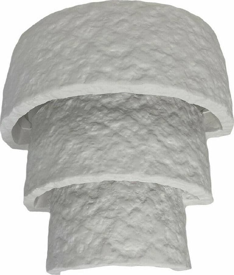 APPLIQUE PARETE IN GESSO EFFETTO PIETRA VERNICIABILE MODERNO ATTACCO E14 GS-E56 - 2