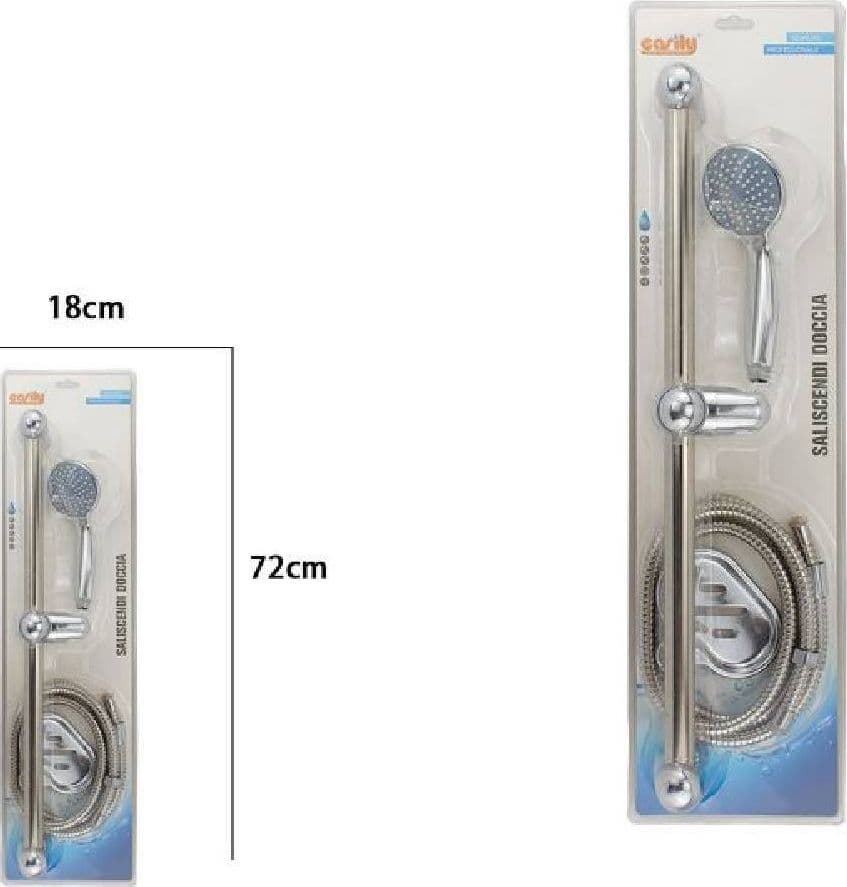 SALISCENDI DOCCIA BAGNO SOFFIONE DOCCETTA MULTIGETTO TUBO CON PORTASAPONE 69131 - 2