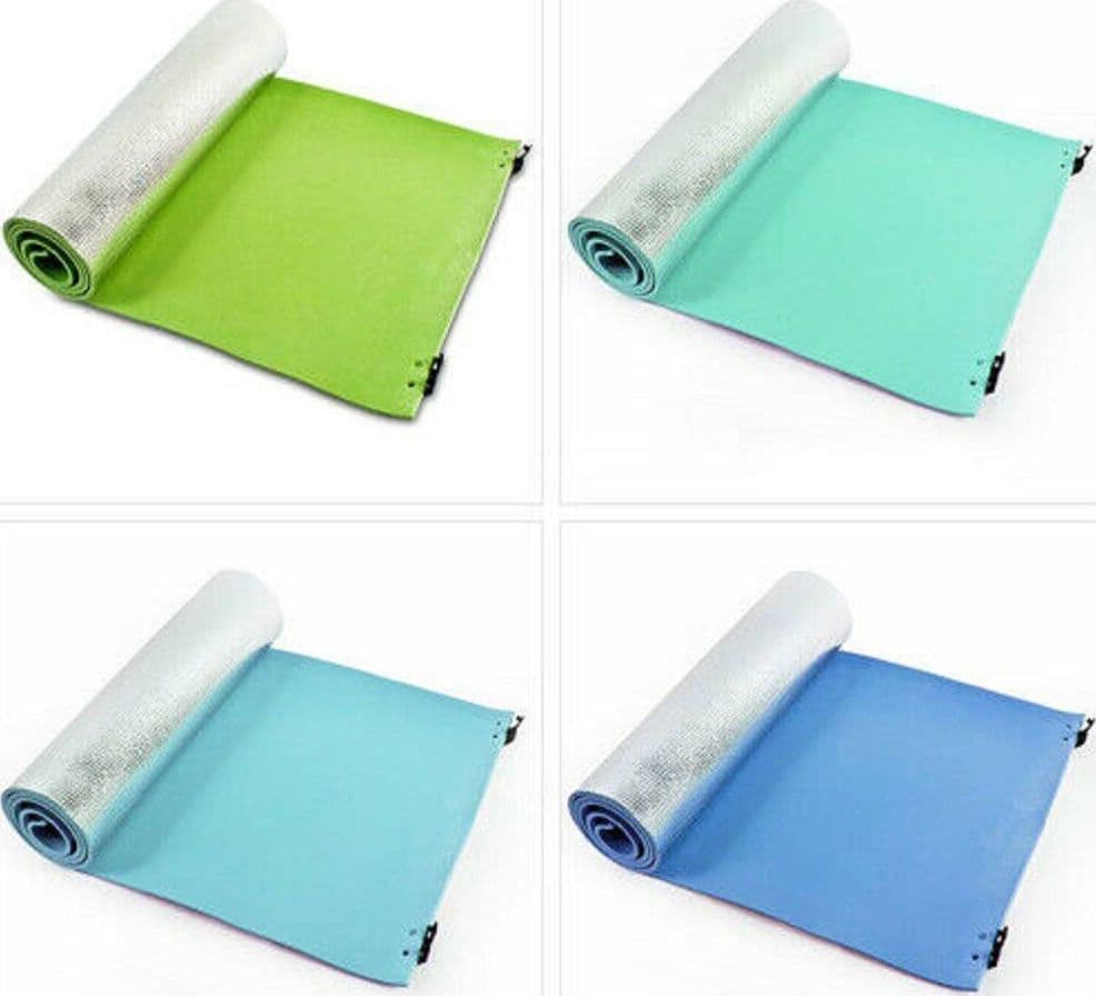 TAPPETO ISOLANTE RIVESTITO IN ALLUMINIO 180 X 50 CM VARI COLORI SPORT CAMPEGGIO - 2