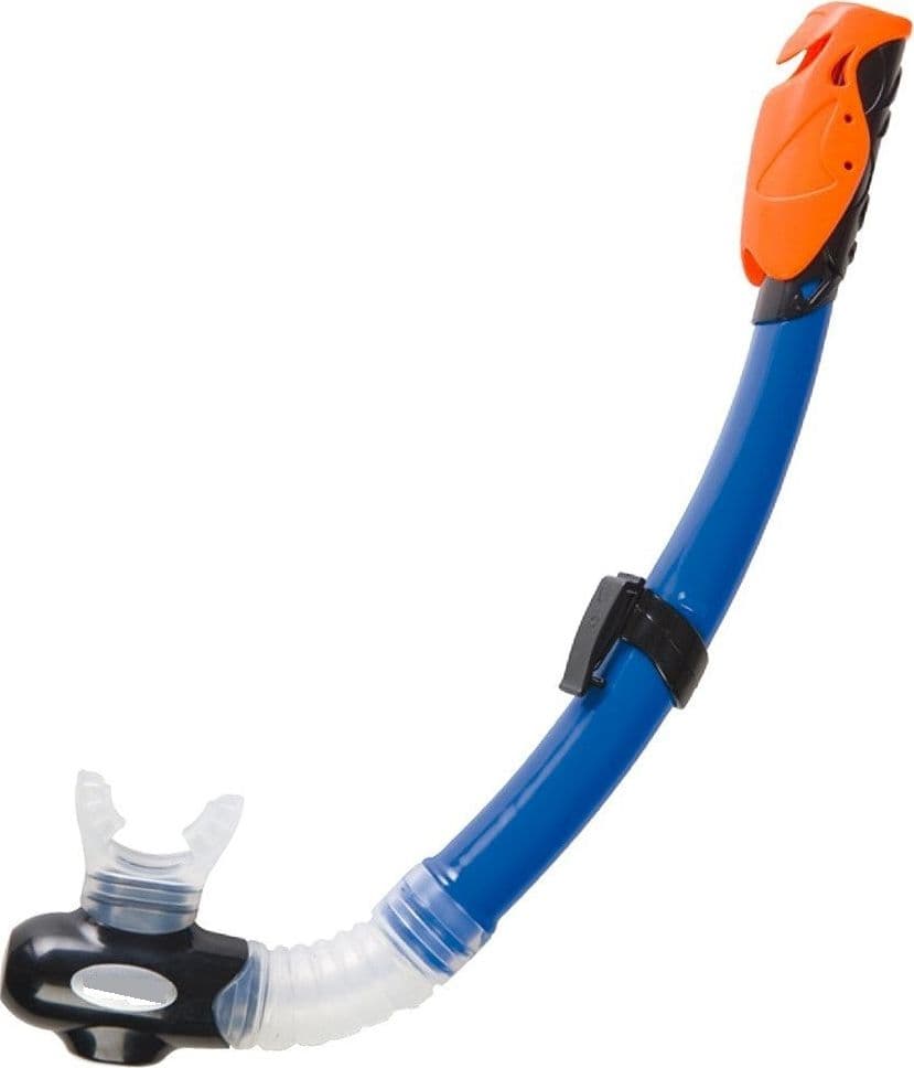 SET MASCHERA IN VETRO CON BOCCAIO PER IMMERSIONI SNORKELING SUB MARE PISCINA BLU - 2