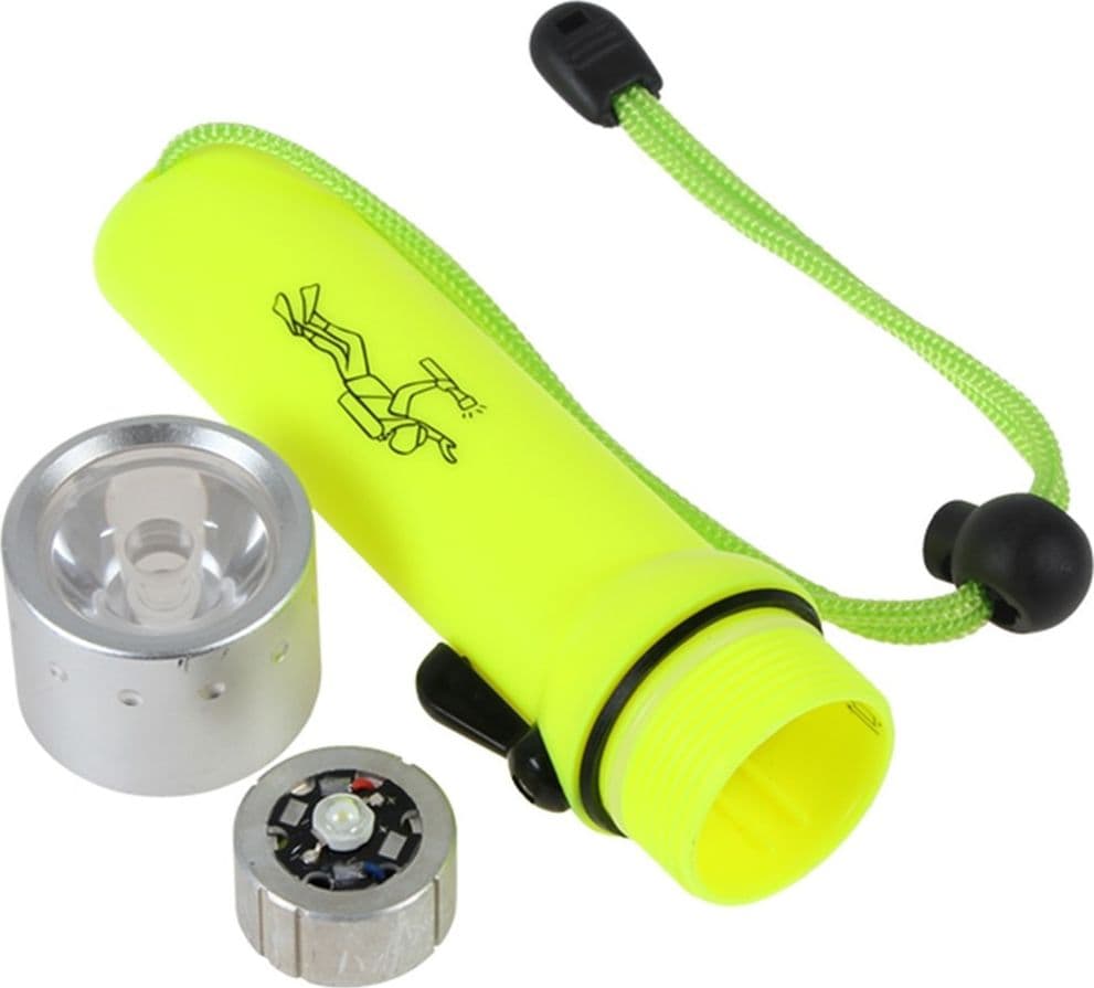 TORCIA SUBACQUEA IMPERMEABILE LED 180 LUMEN CREE 40 metri Q3 SUB LUCE LAMPADA 3W - 5