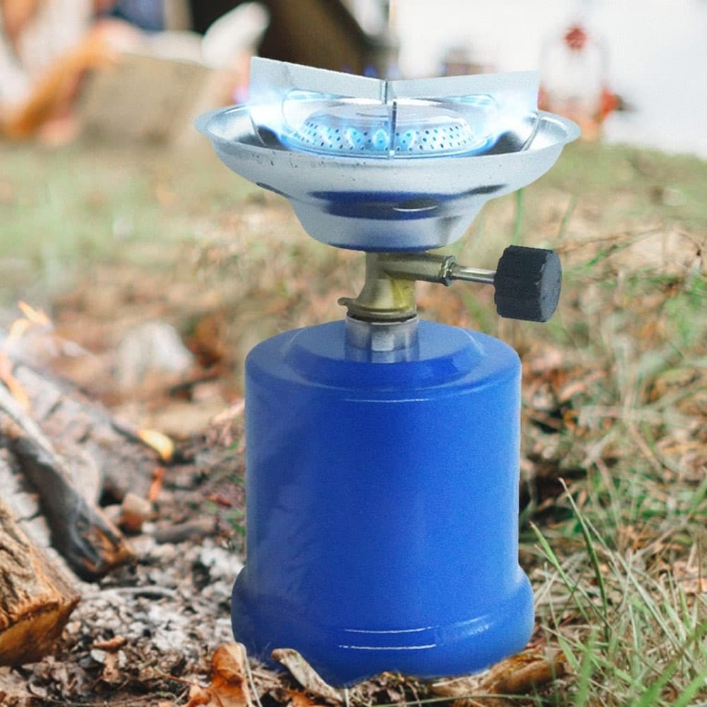 FORNELLO GAS PORTATILE FORNELLINO PER CAMPEGGIO CAMPING DA VIAGGIO DI EMERGENZA - 4
