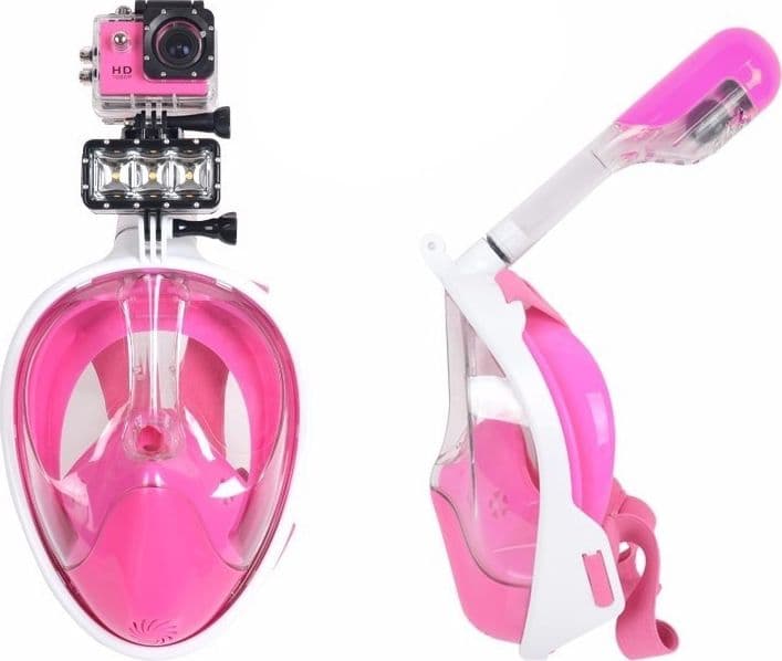 MASCHERA DA IMMERSIONE SUBACQUEA SNORKELING BOCCAGLIO FULL FACE CON VISIONE 180° - 3