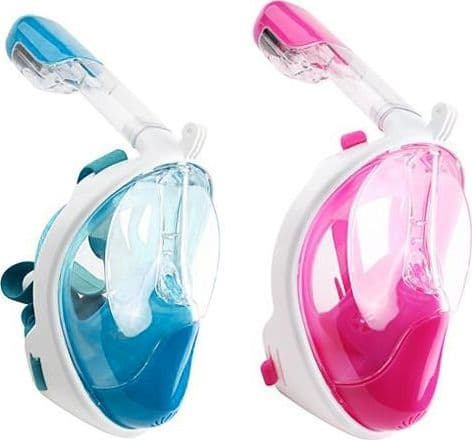 MASCHERA DA IMMERSIONE SUBACQUEA SNORKELING BOCCAGLIO FULL FACE CON VISIONE 180° - 6