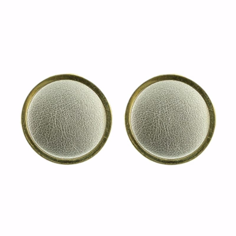 Orecchini bottone pelle - 10