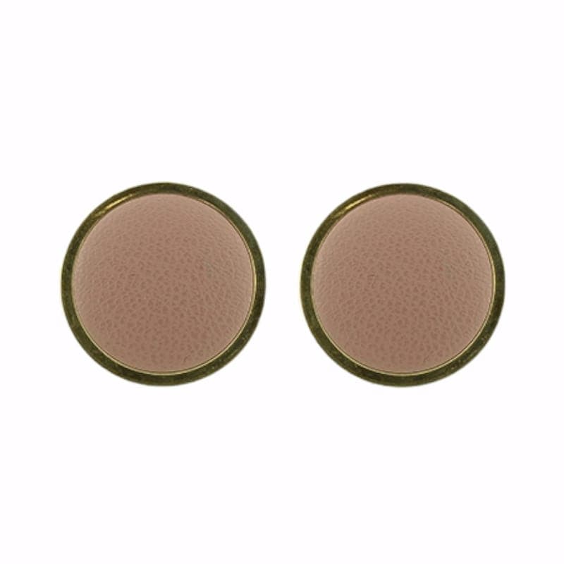 Orecchini bottone pelle - 6