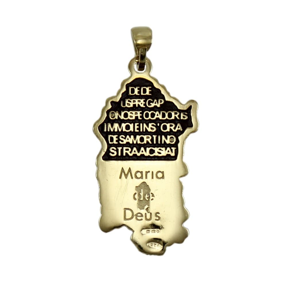Pendente Sardegna Argento Brunito e Dorato Ave Maria - 2