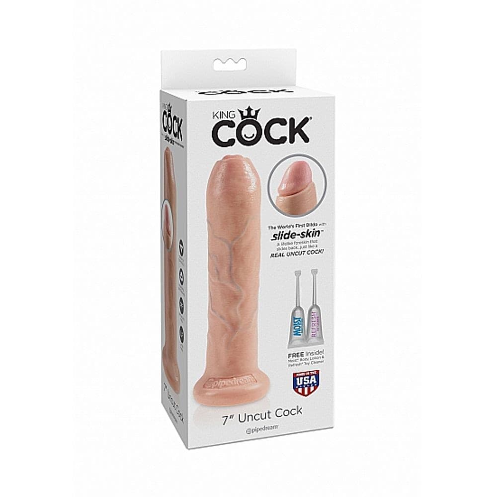 PD5561-21 PIPEDREAM KING COCK 7" UNCUT – FLESH  FALLO REALISTICO NON CIRCONCISO 7"