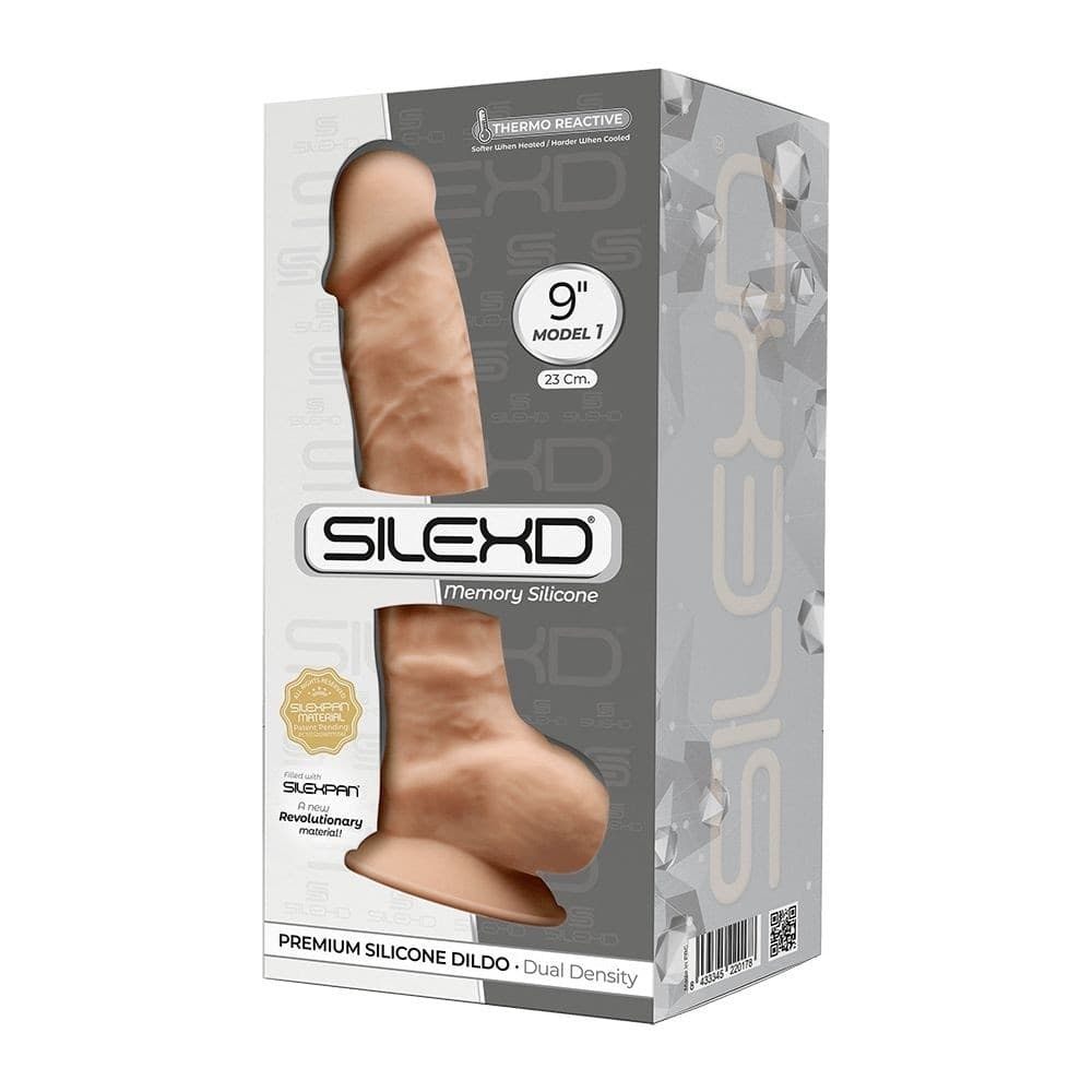 SilexD MODEL 1 - 9" FLESH 220178 FALLO REALISTICO PENE ARTIFICIALE IN SILICONE MEMORY TERMOREATTIVO CM 23 - 4