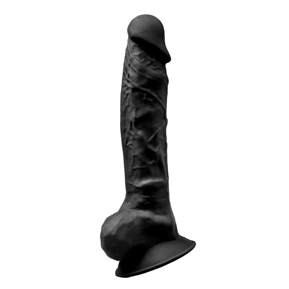 SILEXD MODEL 1 – 9" BLACK 220192 FALLO REALISTICO NON VIBRANTE IN SILICONE TERMO REATTIVO 23 CM - 2