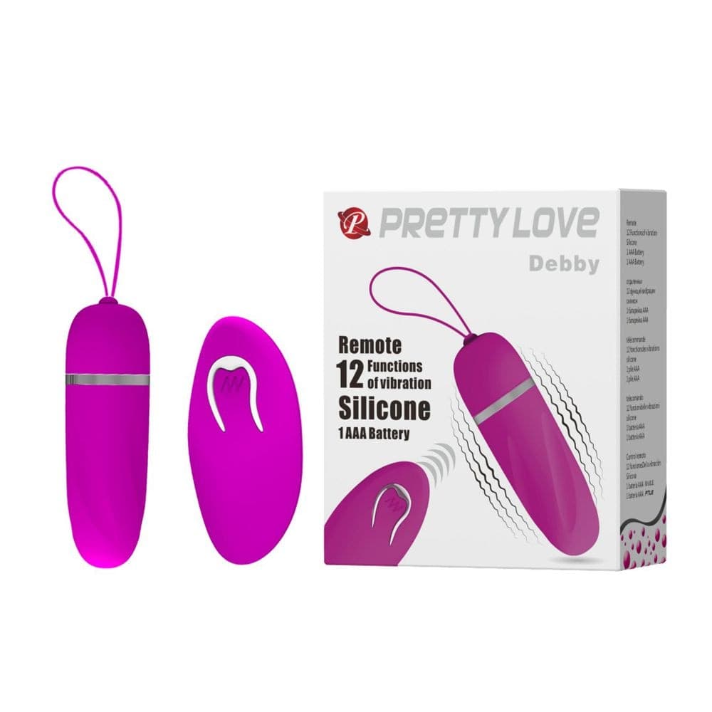 PRETTY LOVE DEBBY OVETTO VAGINALE WIRELESS IN SILICONE VIOLA CON TELECOMANDO 12 FUNZIONI - 2