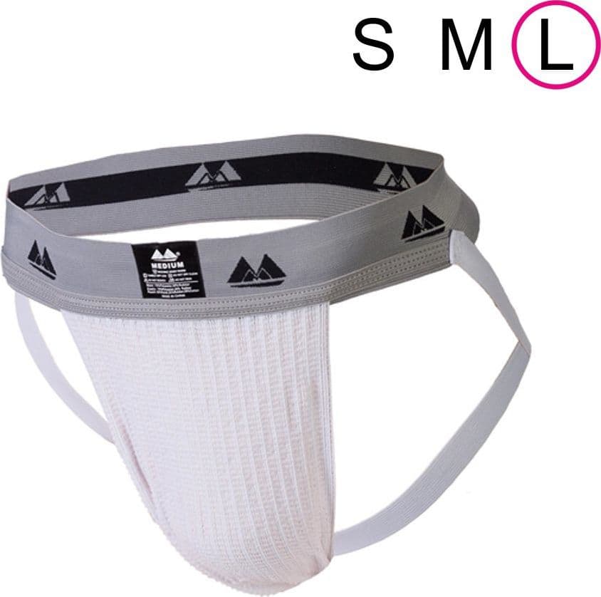Original Jock Collection - 2" White / Grey – L MUTANDINE UOMO GAY APERTE DIETRO IN MISTO COTONE NYLON ELASTANE COLORE BIANCO GRIGIO TAGLIA L