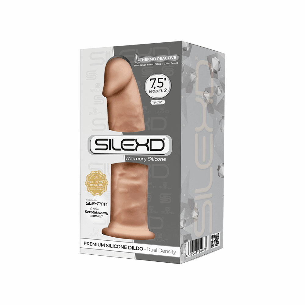 SilexD MODEL 2 - 7,5" FLESH 220673 FALLO REALISTICO PENE ARTIFICIALE IN SILICONE MEMORY TERMOREATTIVO CM 17 - 3