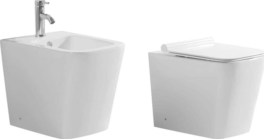 Coppia Sanitari Moderni Sospesi / A Terra Filo Muro - Tulipano - 4