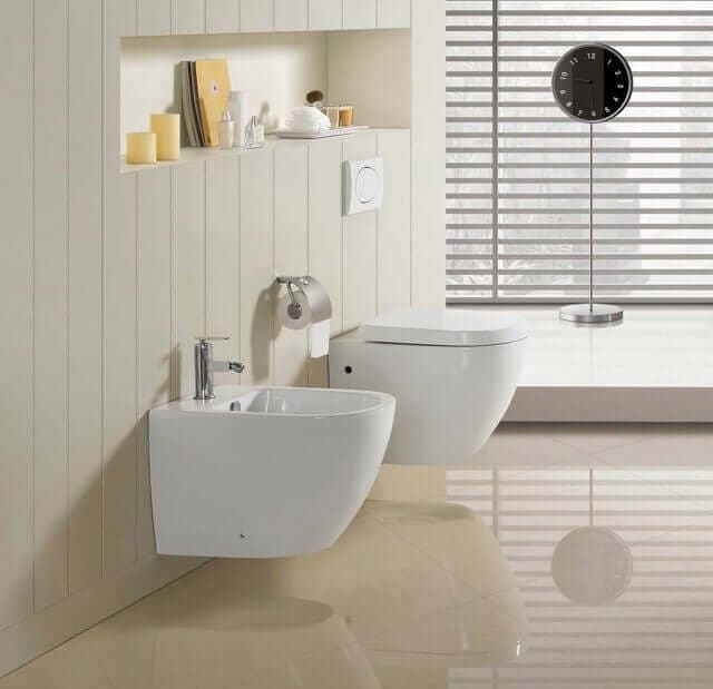 Coppia Sanitari Design Sospesi / A Terra Filo Muro - 5