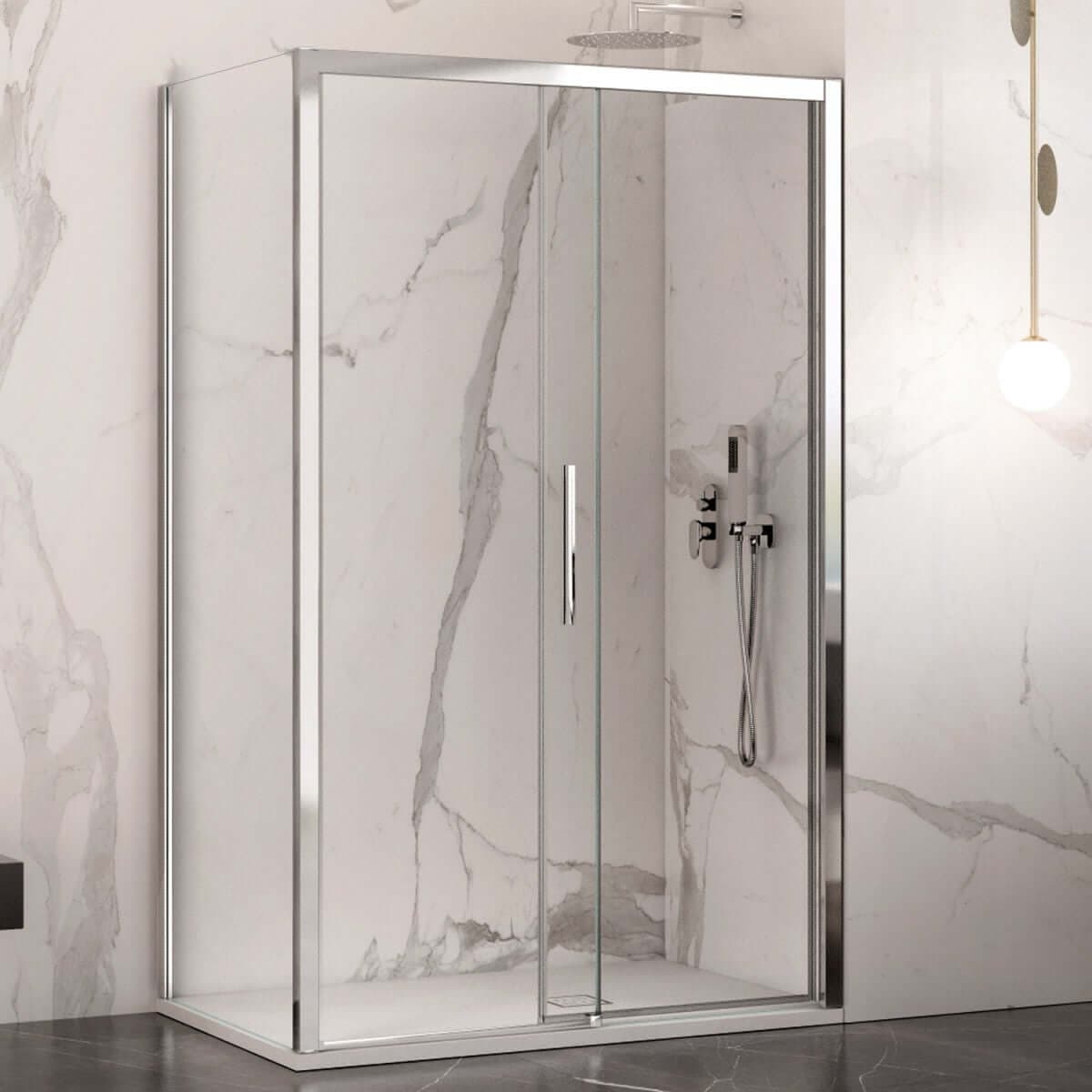 Box Doccia Cristallo 6mm Anticalcare Scorrevole H195 - 2