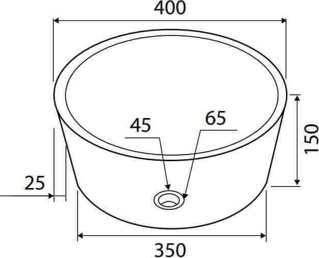 Lavabo Tondo Per Bagno In Marmo Naturale Color Crema - 2