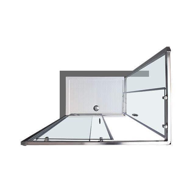 Box Doccia H190 Cristallo Trasparente Anticalcare 6mm Doppia Porta Scorrevole - 5