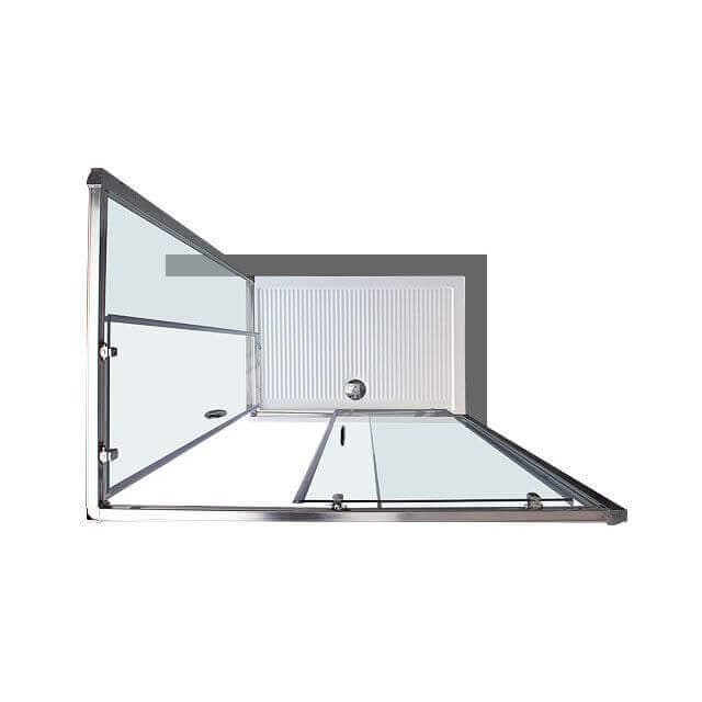Box Doccia H190 Cristallo Trasparente Anticalcare 6mm Doppia Porta Scorrevole - 6