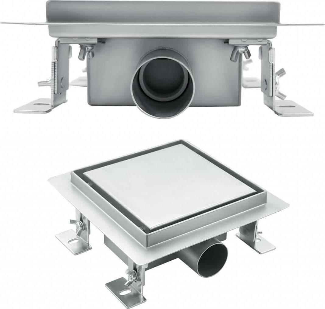 Canalina Di Scarico Doccia Piastrellabile Acciaio Inox 15x15 - 5
