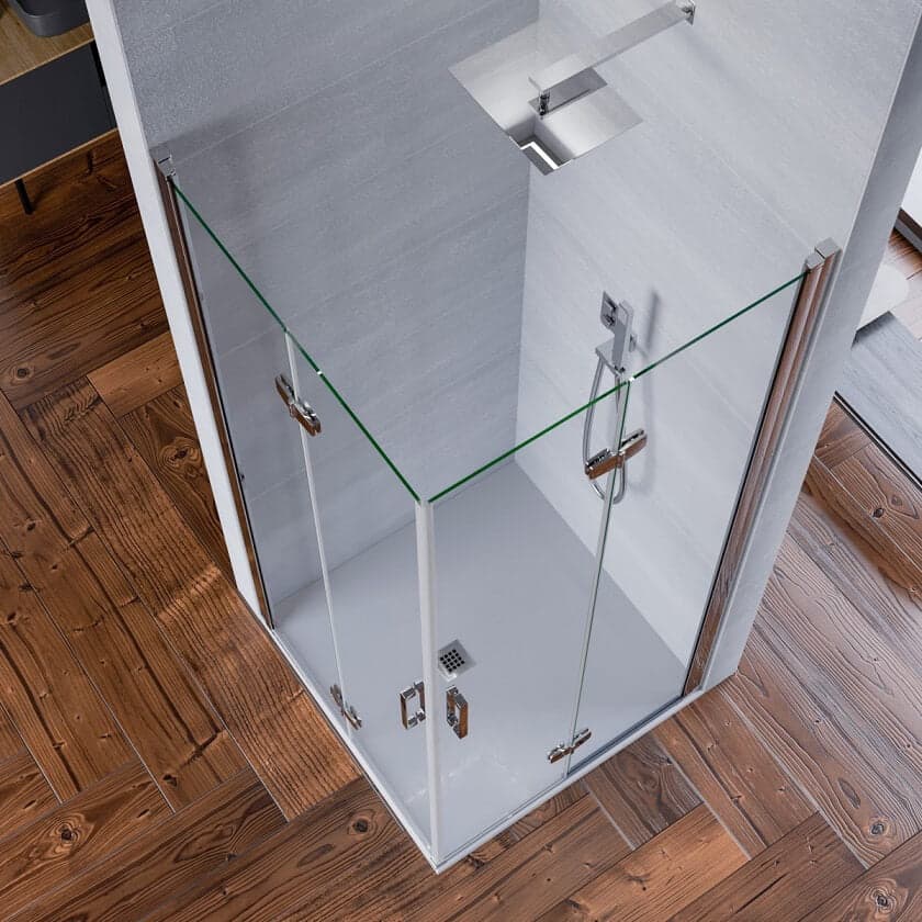Box Doccia H195cm Doppia Anta a Libro Anticalcare Trasparente 6mm - 5
