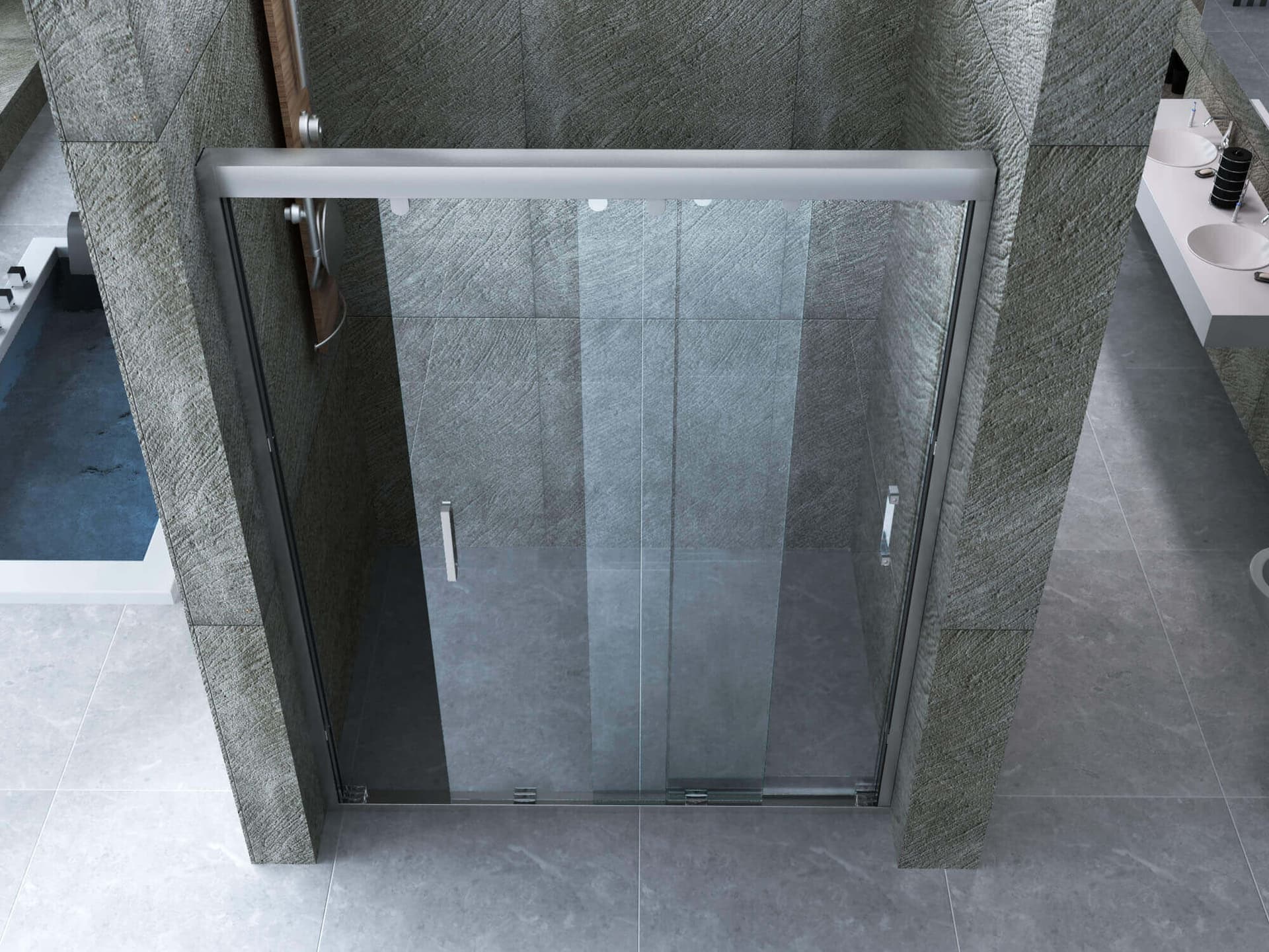 Box Doccia Angolare 3 Ante Scorrevoli 8mm H195 - 5