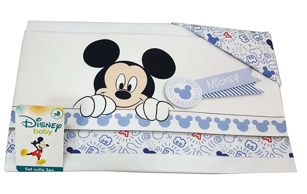 WALT DISNEY - SET 3 PEZZI LENZUOLA CULLA CARROZZINA BIMBA BIMBO - 2