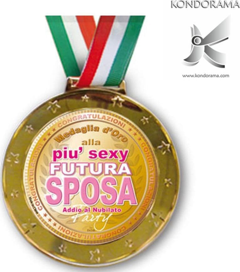 5795-2 MEDAGLIA CON TRICOLORE "SPOSA"