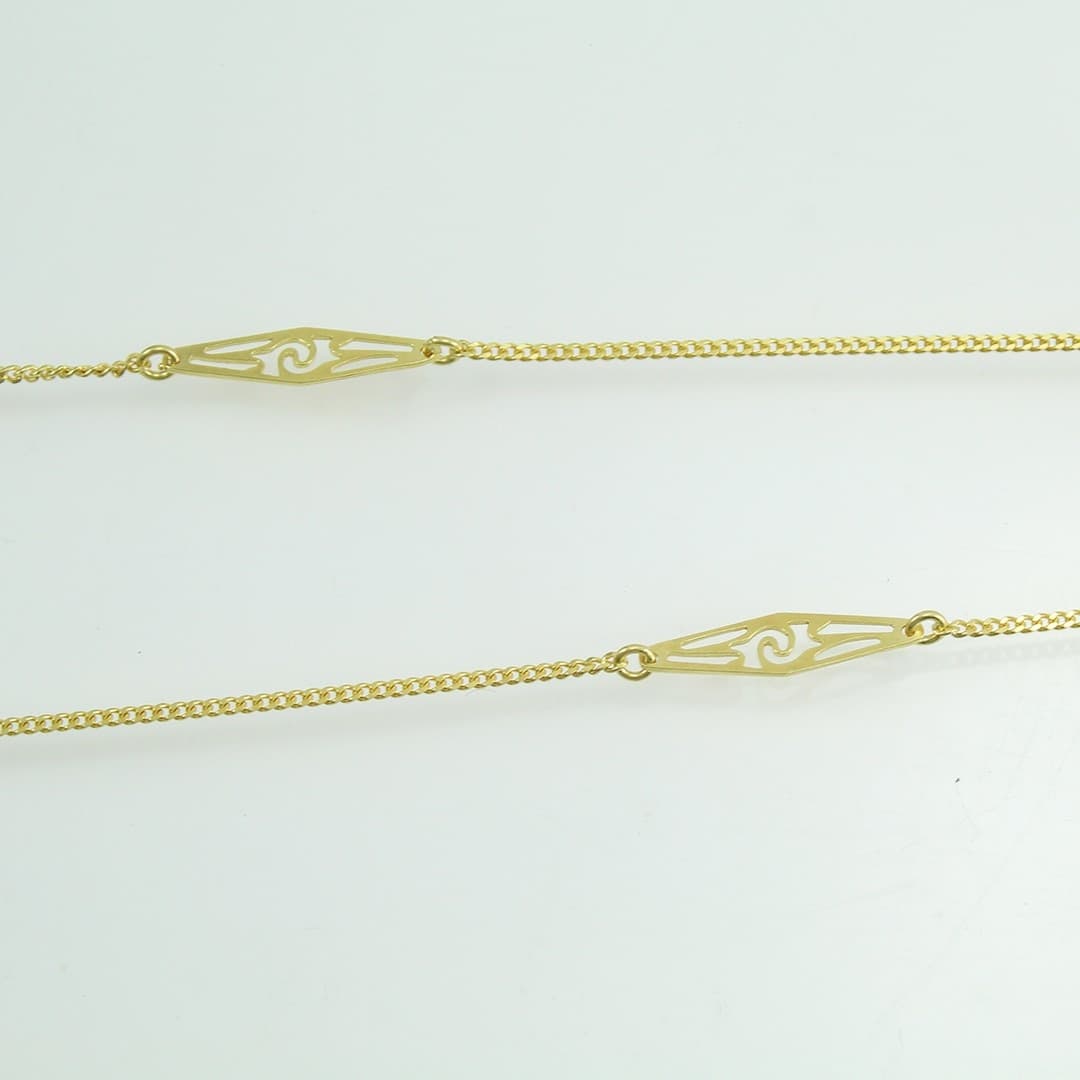 Collana Lunga Su Gettau Tradizione Sarda Argento Dorato - 5