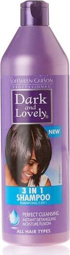 DARK & LOVELY 3 IN 1 SHAMPOO PERFECT CLEANSING INSTANT DETANGLING MOISTURE FUSION 500 ML