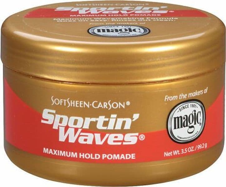 SOFTSHEEN-CARSON SPORTIN-WAVES MAXIMUM HOLD POMADE 99.2g CREMA PER CAPELLI POMATA – beige