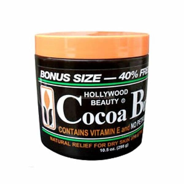 HOLLTWOOD BEAUTY  COCOA BUTTER CONTAINS VITAMIN E AND NO PETROLEUM JELLY 298G