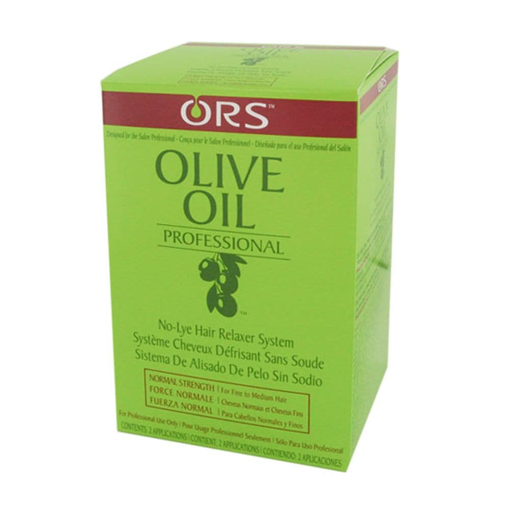 RELAXER KIT STIRAGGIO PER CAPELLI AFRO ALL’OLIO DI OLIVA DUE APPLICAZIONI – Ors – verde