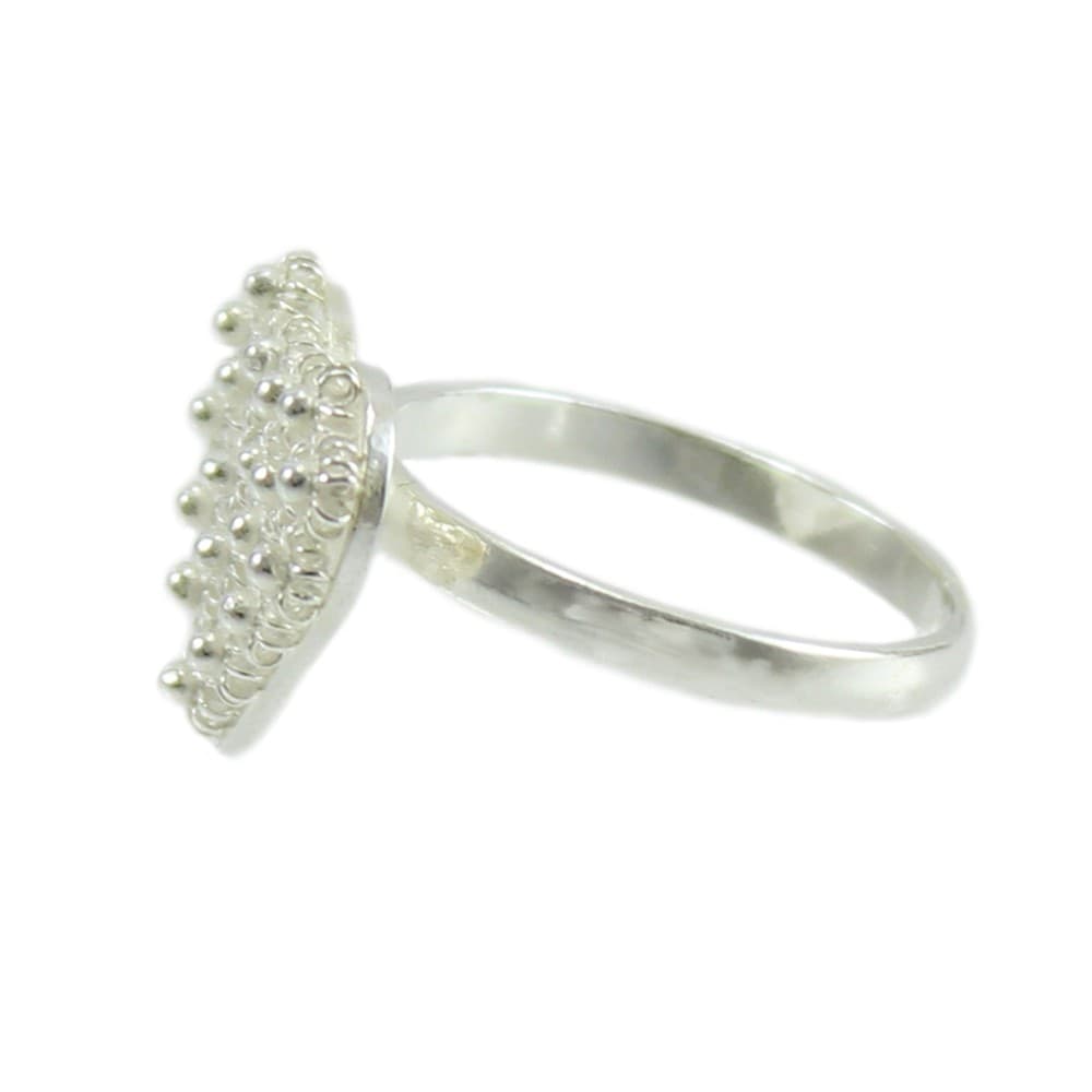 Anello filigrana sarda argento cuore nido d'ape - 3