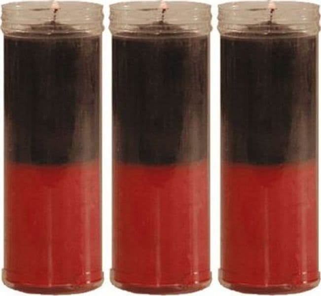VELÒN NEGRO ROJO CANDELA ROSSA E NERA CM 14 X 5.5 CON TUBO X 3 – rosso