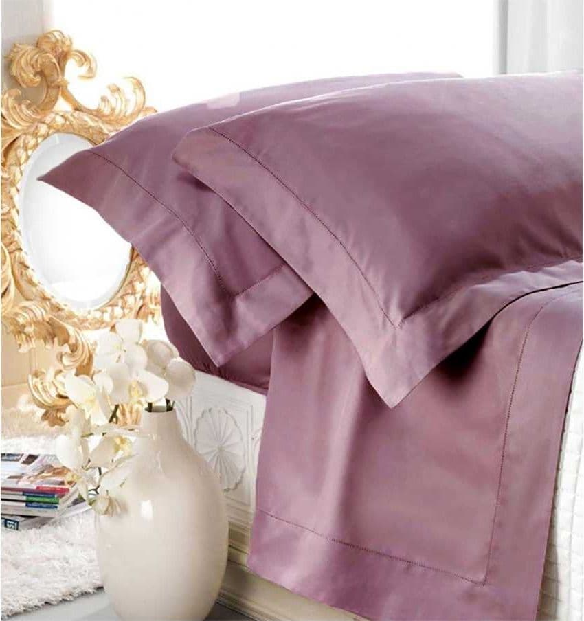 COMPLETO LENZUOLA MATRIMONIALE PIAZZA PITTI PURO RASO DI COTONE AURORA JOUR – Rosa Cipolla – Cavalieri – tessuto