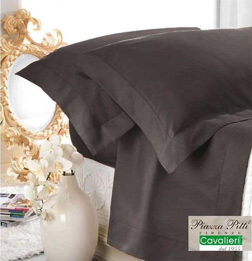 COMPLETO LENZUOLA MATRIMONIALE PIAZZA PITTI PURO RASO DI COTONE AURORA JOUR – Cacao – Cavalieri – tessuto