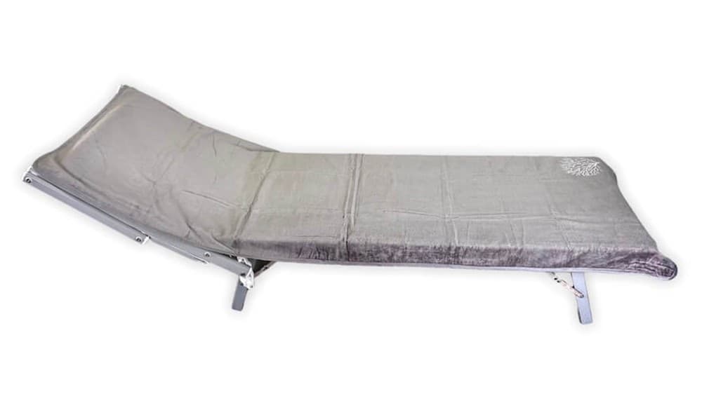 TELO MARE PER LETTINO IN SPUGNA DI COTONE VELOUR AQUARIUS 75x190 SENZA TASCHE TINTA UNITA RICAMO CORALLO - 5