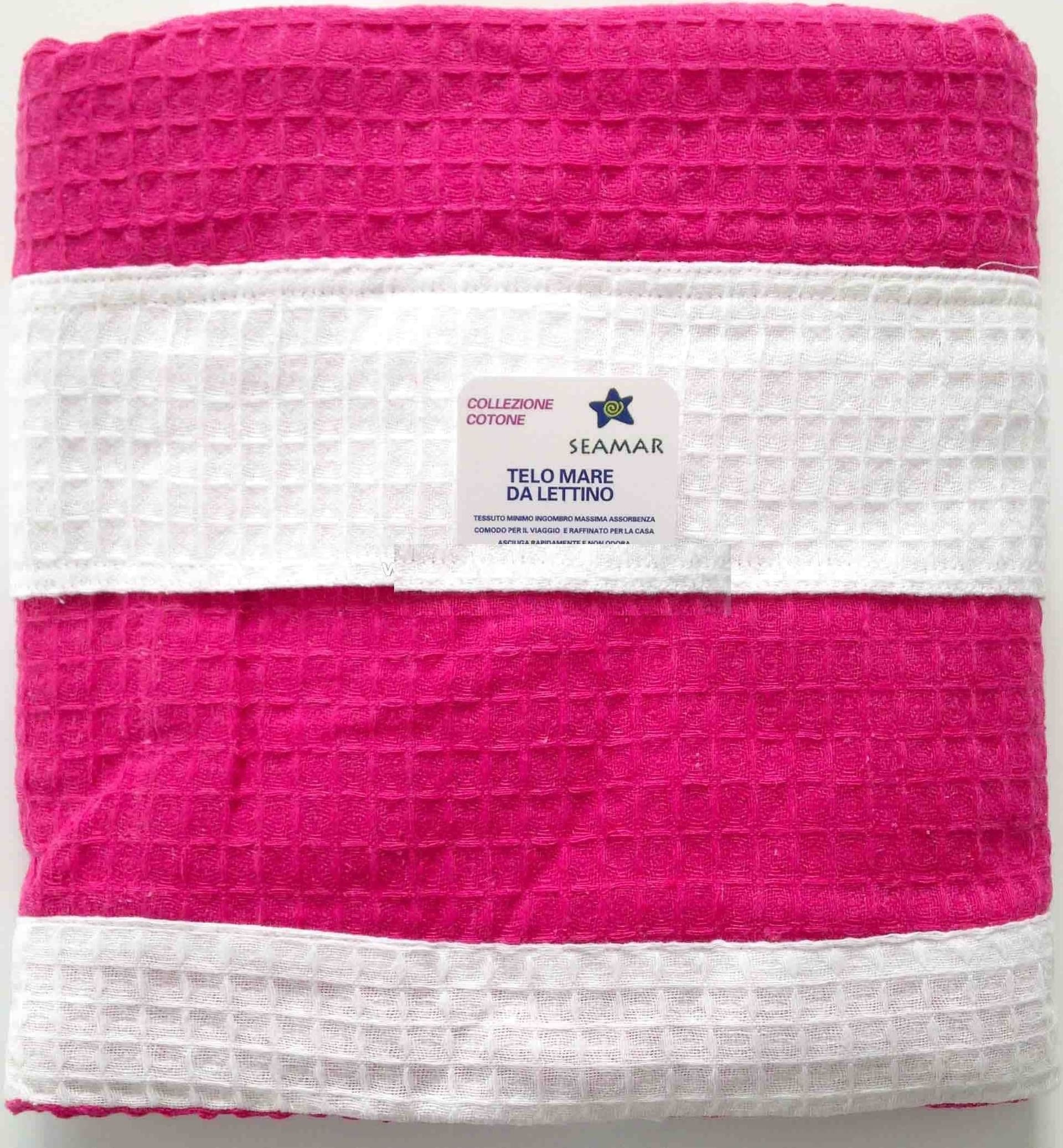 SEAMAR TELO MARE PER LETTINO IN NIDO D'APE 70X220 CM CON TASCHE POSTERIORI – Fuxia – tessuto