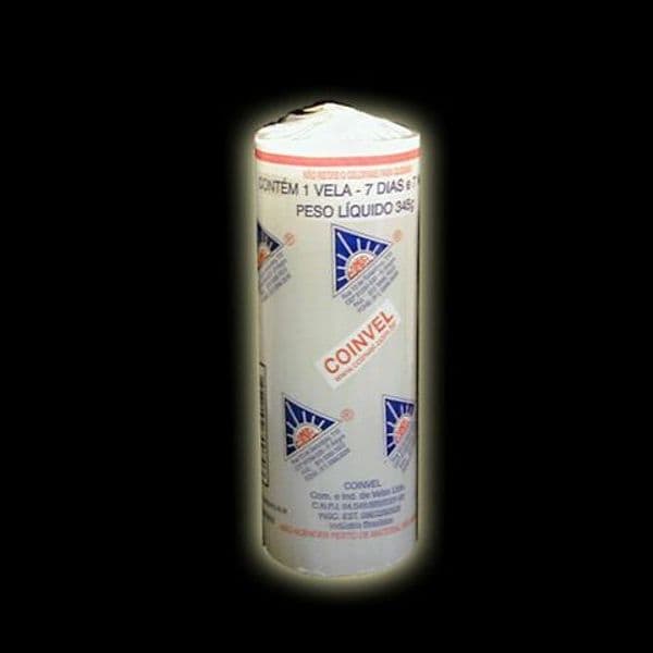 CER038 SETE DIAS BRANCA CANDELA ESOTERICA BRASILIANA SETTE GIORNI BIANCA BLANCA – beige