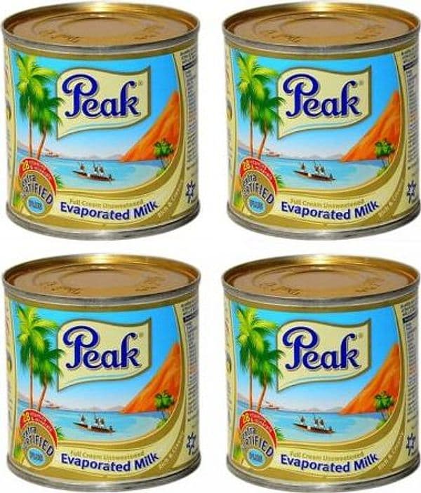 PEAK EVAPORATED MILK FULL CREAM UNSWEETED LATTE CONCENTRATO NON ZUCCHERATO 170 G X 4 PZ PAESE DI ORIGINE HOLLAND – classico