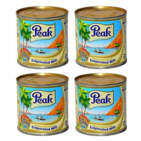 PEAK EVAPORATED MILK FULL CREAM UNSWEETED LATTE CONCENTRATO NON ZUCCHERATO 170 G X 4 PZ PAESE DI ORIGINE HOLLAND - 2