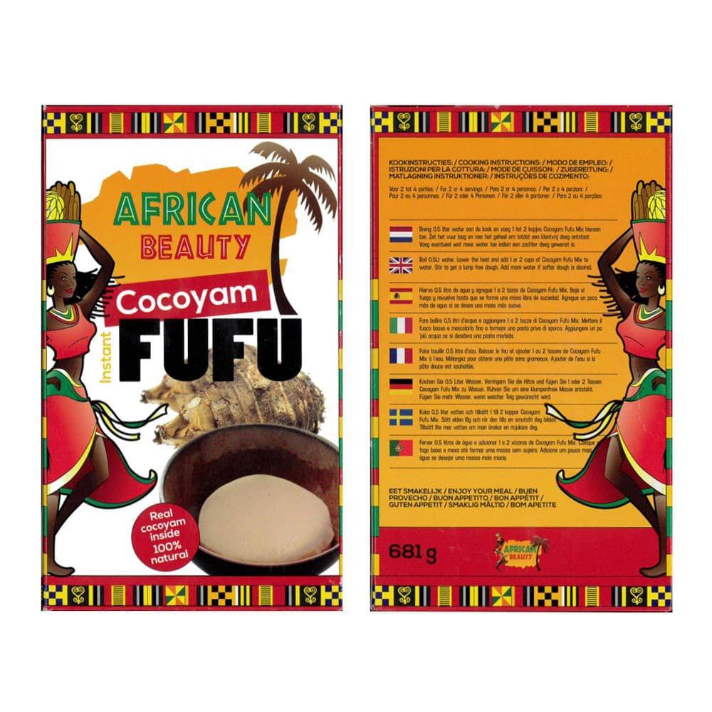 AFRICAN BEAUTY FARINA DI COCOYAM FUFU 681 G PAESE DI ORIGINE OLANDA NETHERLANDS - 2
