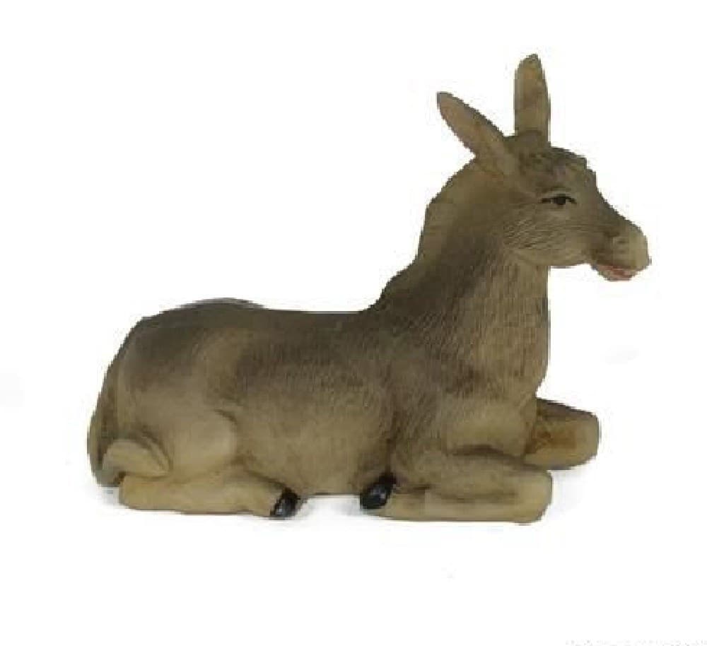 STATUINA ASINELLO 4.5CM PRESEPE 12CM IN RESINA DECORO NATALE NATALIZIO NATIVITA' - 2