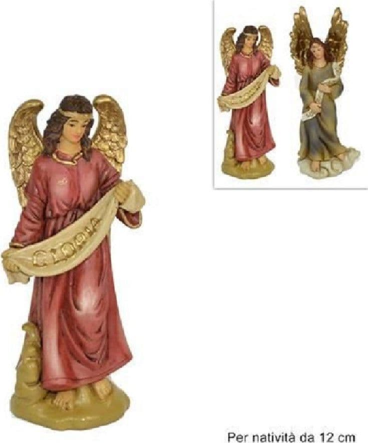 STATUINA ANGELO 12 CM PER PRESEPE IN RESINA DECORO NATALE NATALIZIO NATIVITA' - 2