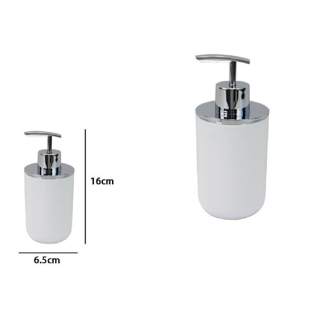 DISPENSER PORTA SAPONE LIQUIDO BIANCO SILVER PER RICAMBIO ACCESSORI BAGNO 79862 - 2