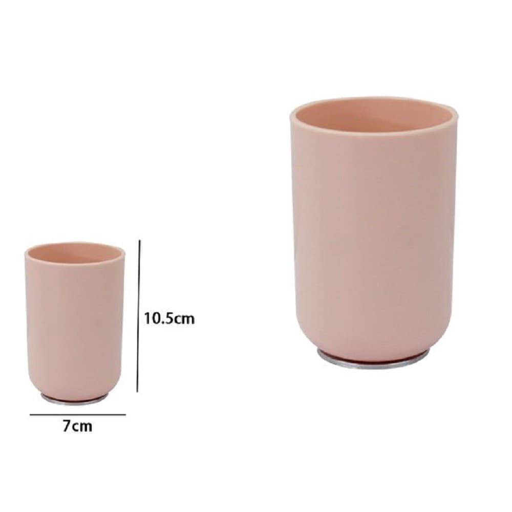 BICCHIERE PORTA SPAZZOLINI DENTIFRICIO ROSA SILVER ACCESSORI ARREDO BAGNO 79870 - 2