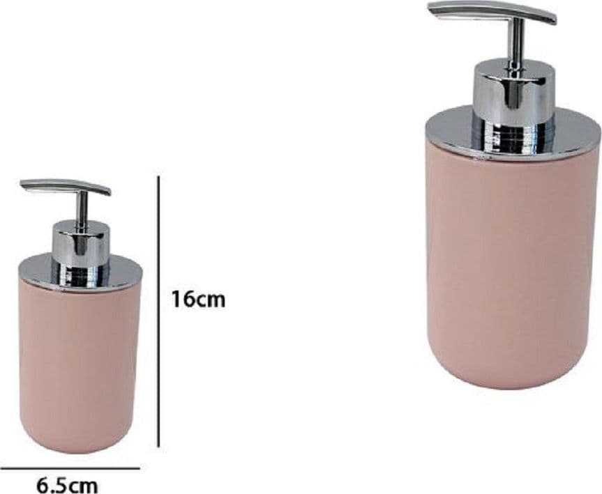 DISPENSER PORTA SAPONE LIQUIDO ROSA SILVER PER RICAMBIO ACCESSORI BAGNO 79868 - 2